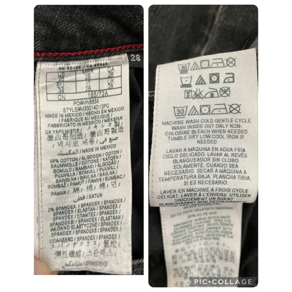 GUESS LOS ANGELES 1981 Dark Gray FAIRFAX SKINNY JEANS Women size 28 - Picture 12 of 12